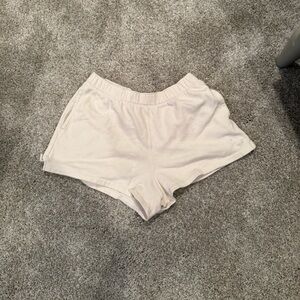 Hollister Cream Ultra High Rise Shorts
